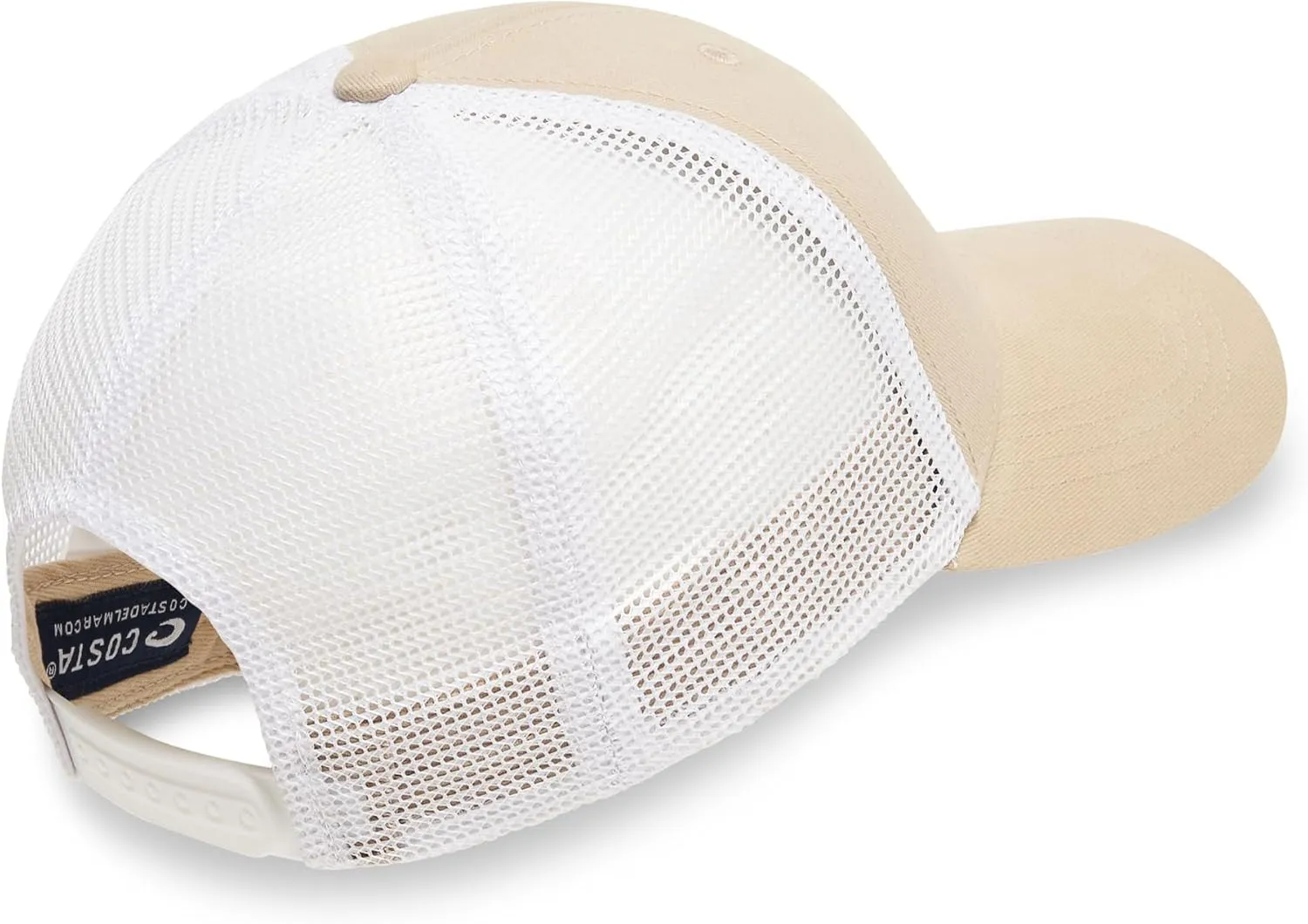 Costa Del Mar Mens Bass Waves Trucker Hat, Oxford Tan, One Size