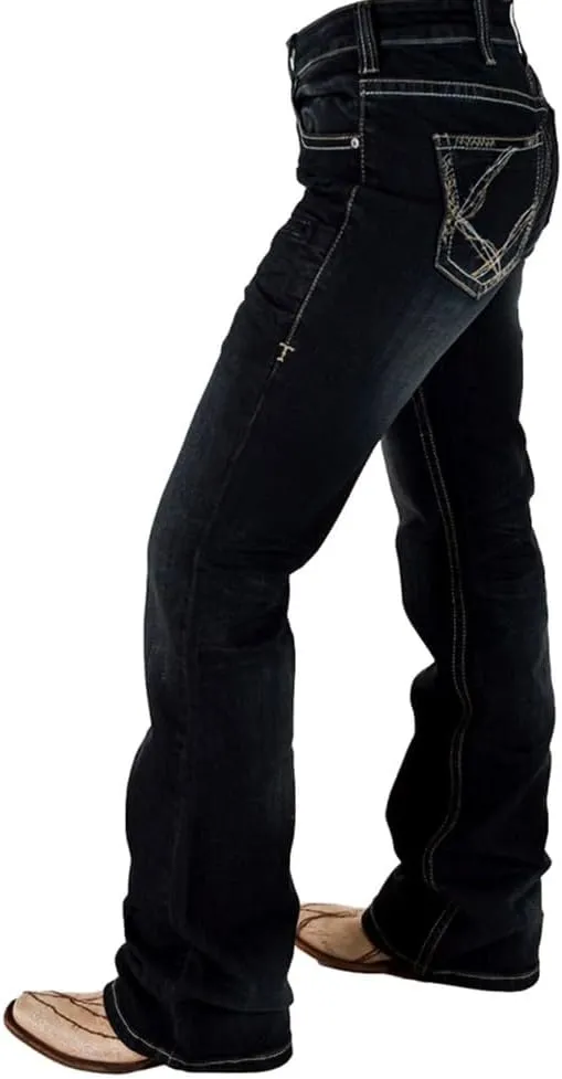 Cowgirl Tuff Western Jeans Women Trainer Bootcut Medium Wash JTRAIN