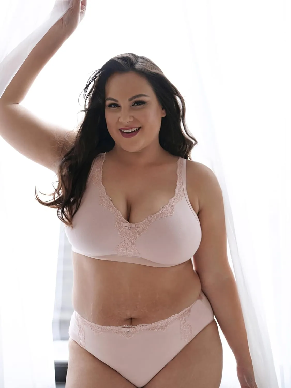 Curvy Couture Women's Plus Size Cotton Luxe Unlined Wire-Free Bra