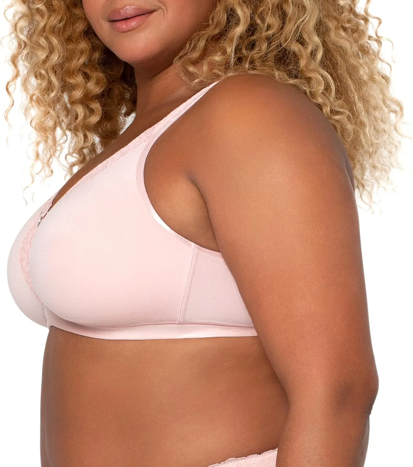 Curvy Couture Women's Plus Size Cotton Luxe Unlined Wire-Free Bra