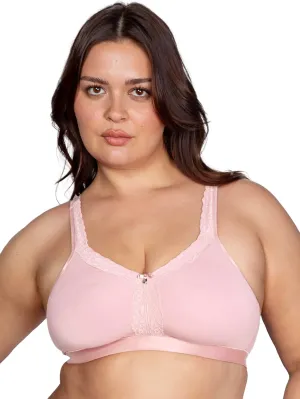 Curvy Couture Women's Plus Size Cotton Luxe Unlined Wire-Free Bra