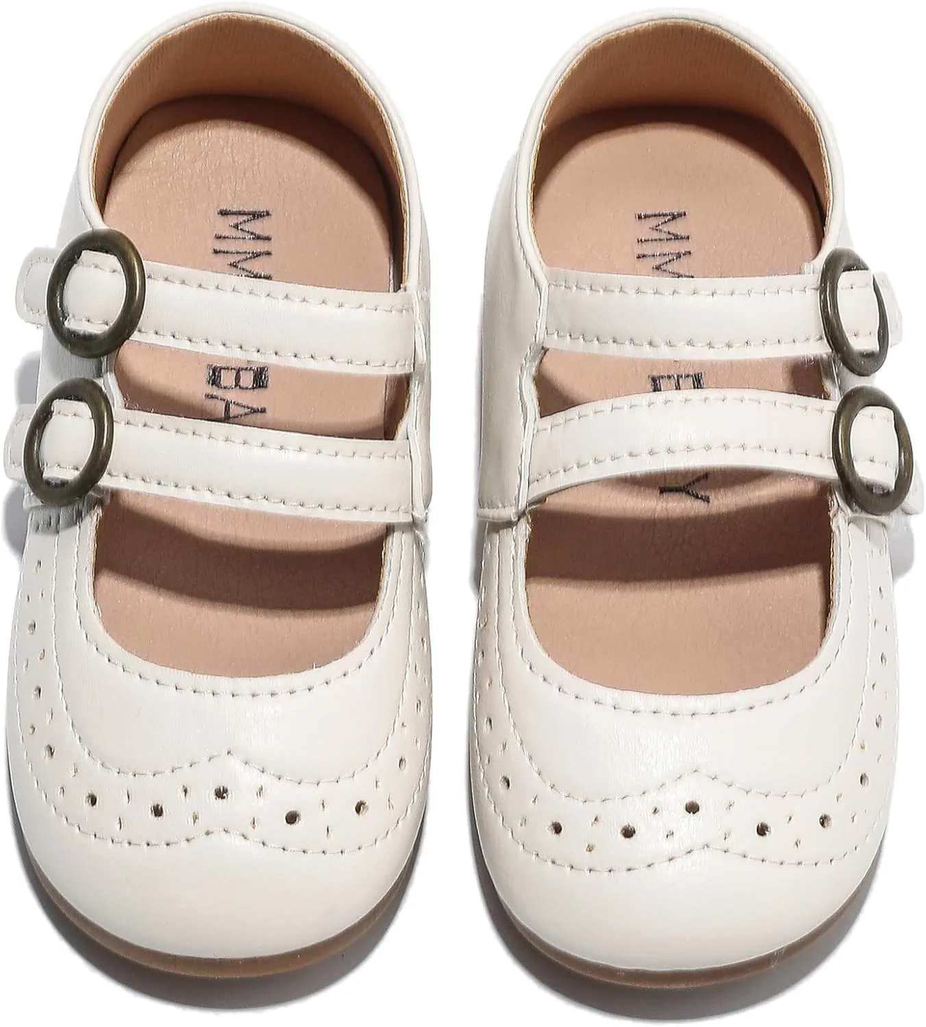 DADAWEN Girl's Classic Mary Jane Flats School Uniform Shoes Dress Shoes Party Wedding Shoes