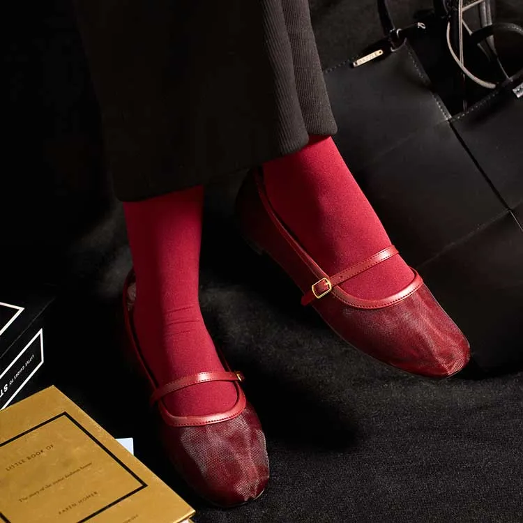 Dazzle By Sarah - Belluxe (Maroon) Flat