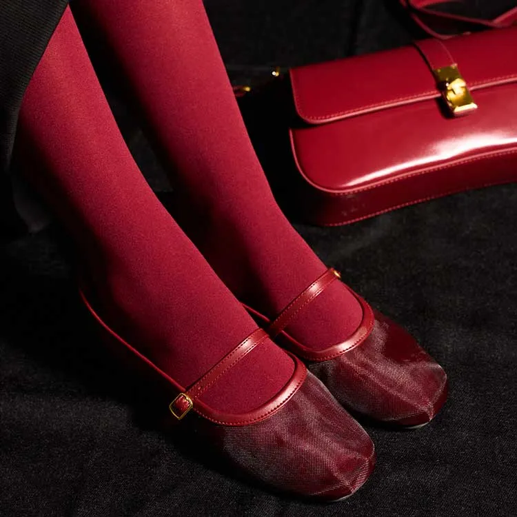 Dazzle By Sarah - Belluxe (Maroon) Flat