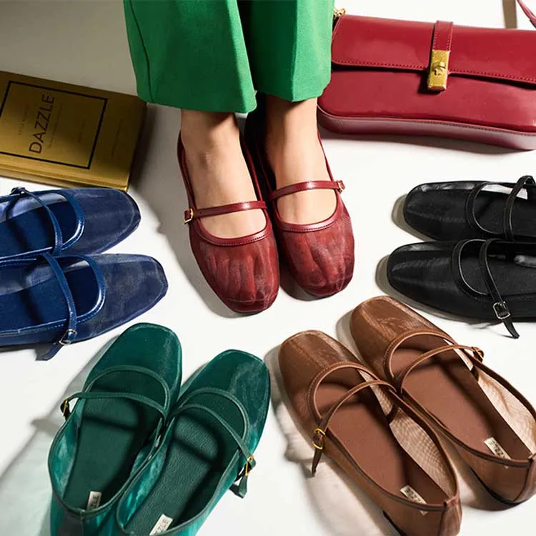 Dazzle By Sarah - Belluxe (Maroon) Flat