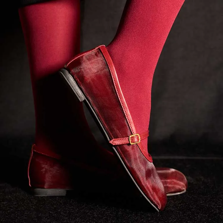 Dazzle By Sarah - Belluxe (Maroon) Flat