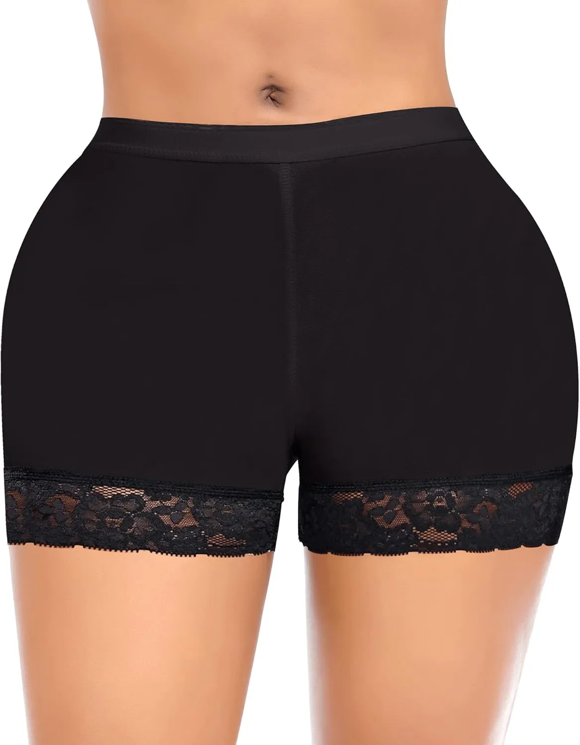 DERCA Padded Underwear for Women Butt Lifter Seamless Booty Pads Butt Enhancer Panties Lace Shapewear Boyshorts