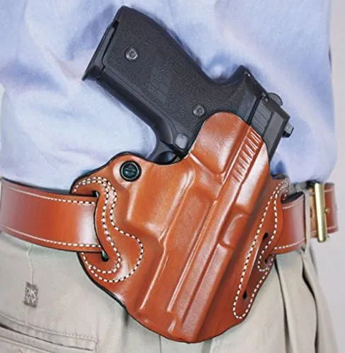 DeSantis Speed Scabbard - OWB Gun Holster for Men and Women, Leather Belt Slide Holster for Pistols, Quick Draw, Made of Premium Unlined Leather