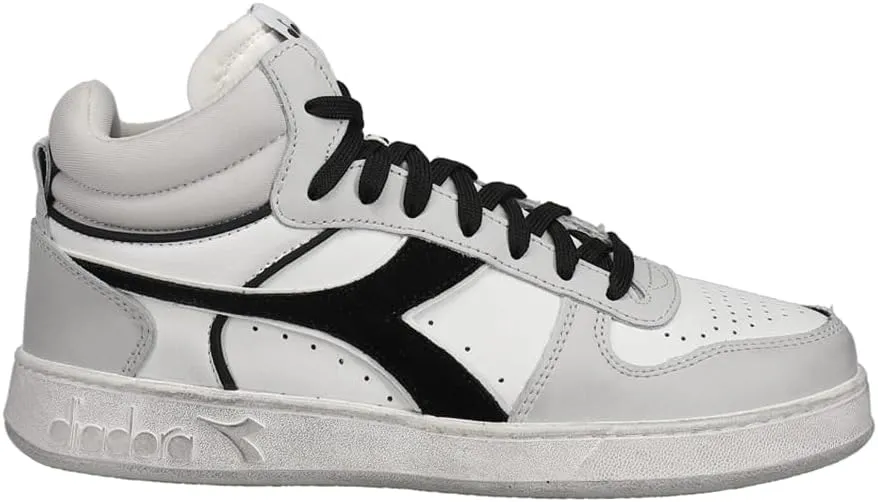Diadora Mens Magic Basket Demi Cut Icona High Sneakers Shoes Casual - Grey, White