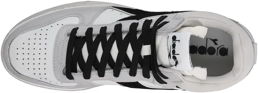 Diadora Mens Magic Basket Demi Cut Icona High Sneakers Shoes Casual - Grey, White