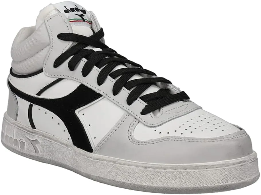 Diadora Mens Magic Basket Demi Cut Icona High Sneakers Shoes Casual - Grey, White