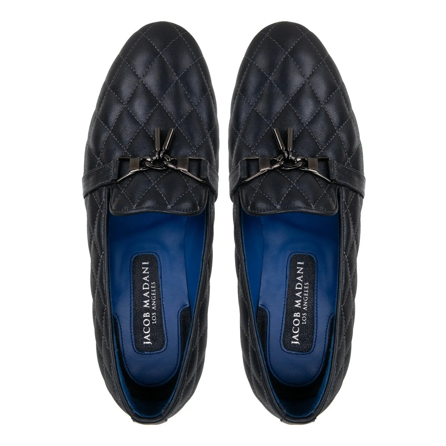 Diamond Stitched Tassel Loafers