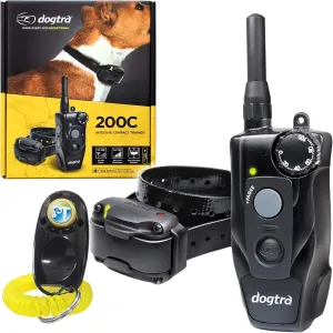 Dogtra 200C Remote Training E-Collar - 1/2 Mile Range - Static, Vibration, Low-Medium Output, Adjustable Levels, Waterproof, Electric Dog Collar for Basic Obedience Training of Small, Medium Dogs