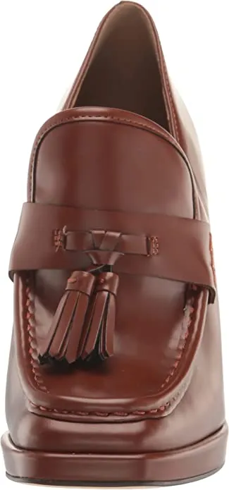 Dress Square Jed Edelman Easy returns Mocha Loafers Slip Knowledgeable Platform On Block Heel Toe Sam Dark