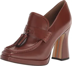 Dress Square Jed Edelman Easy returns Mocha Loafers Slip Knowledgeable Platform On Block Heel Toe Sam Dark