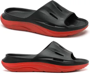 DUDHUH Cloud Slides For Men Slip On Black Platform Slide Sandals House Pillow Slippers Shower Indoor And Outdoor Summer Thick Sole