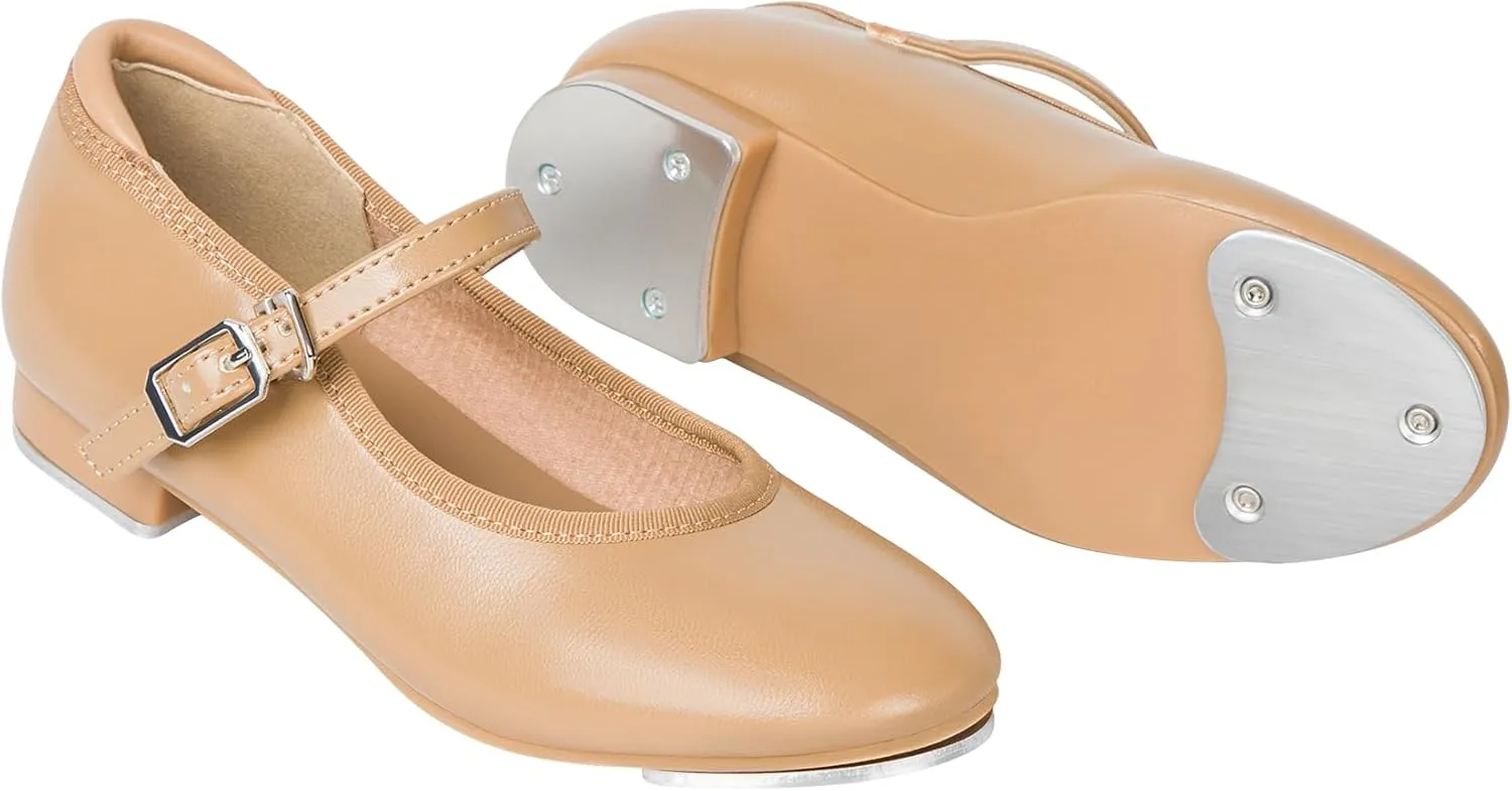 Dynadans Unisex-Child Slide Buckle Strap Tap Shoe Mary Jane Flat