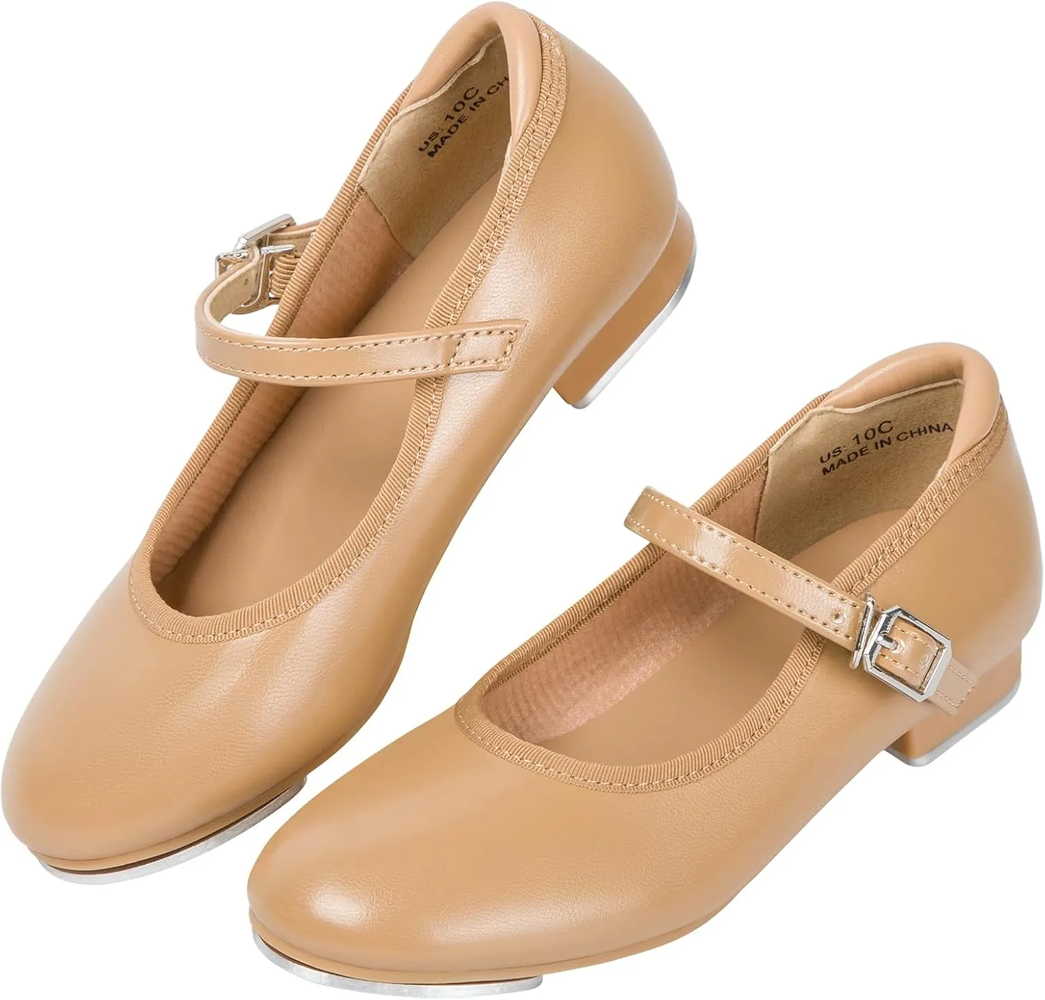 Dynadans Unisex-Child Slide Buckle Strap Tap Shoe Mary Jane Flat