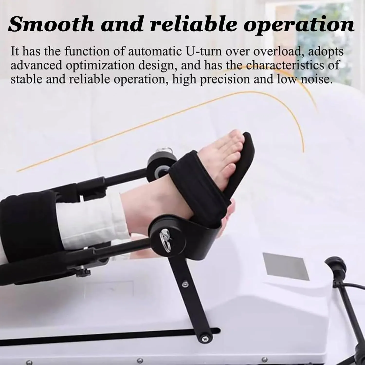 Electric Knee Rehabilitation Trainer,10 Speeds Adjustable,Adjustable Size,Screen Display,for Joint Stiffness(175cm) Left