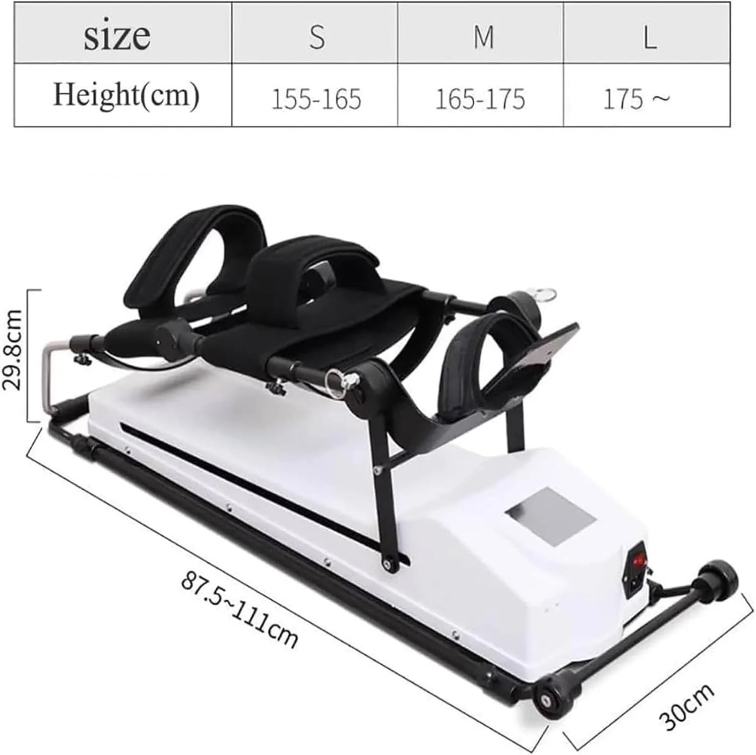 Electric Knee Rehabilitation Trainer,10 Speeds Adjustable,Adjustable Size,Screen Display,for Joint Stiffness(175cm) Left