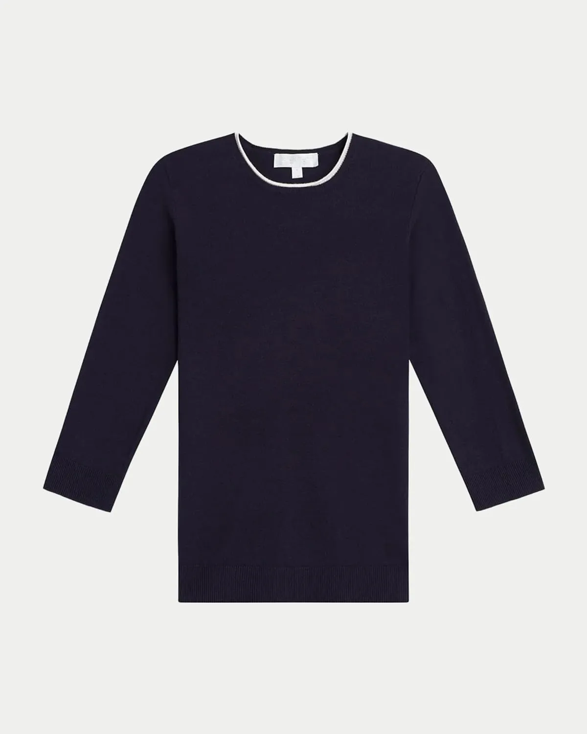 ELLEN TRACY Women's Crew Neck Sweater, Blair Long Sleeve Pullover Crewneck Top