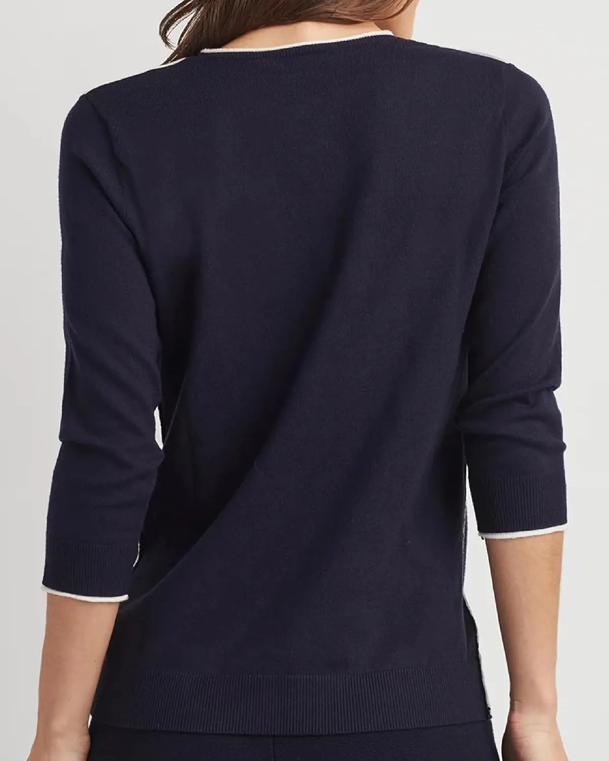 ELLEN TRACY Women's Crew Neck Sweater, Blair Long Sleeve Pullover Crewneck Top