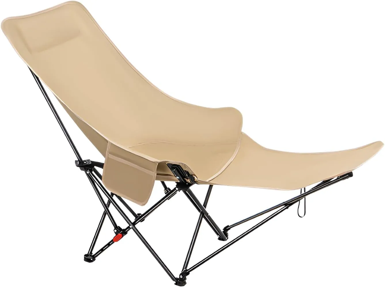 Ellniges]【-Day Comfort Folding Chair Outdoor Reclining Lounge Chair with 4-Position Backrest & Detachable Footrest - Spacious 27" Wide for Camping, Stargazing, Backyard - Premium 600D Oxford Fabric