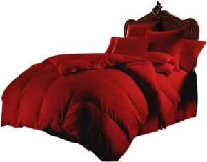 Emperor King Bed in a Bag 1000 Thread Count 7 Piece Burgundy Comforter Set with Sheets (Comforter   Flat   Fitted 16 Inches   4 Pillowcases) 500 GSM All Season Bedding Sets