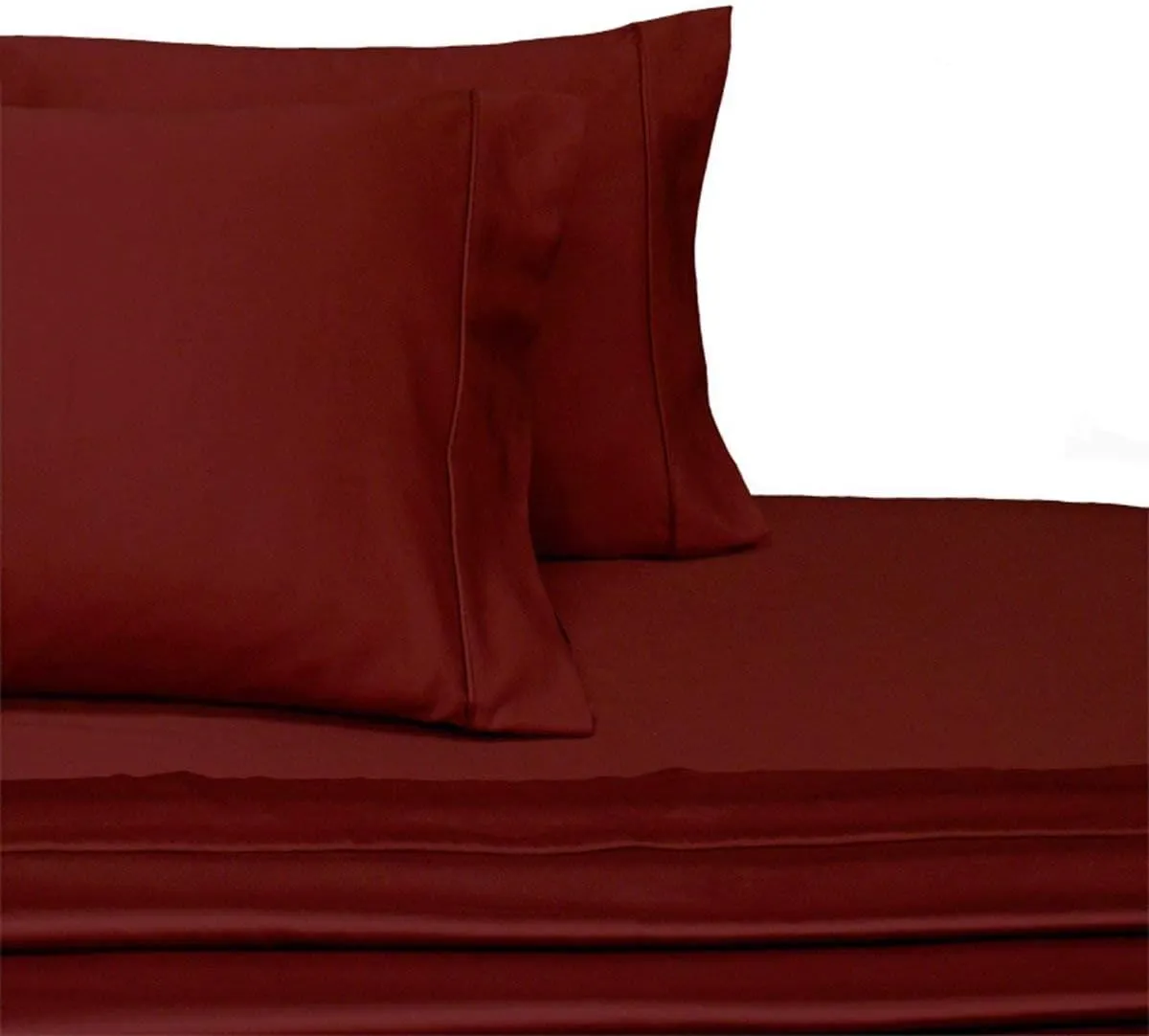 Emperor King Bed in a Bag 1000 Thread Count 7 Piece Burgundy Comforter Set with Sheets (Comforter   Flat   Fitted 16 Inches   4 Pillowcases) 500 GSM All Season Bedding Sets
