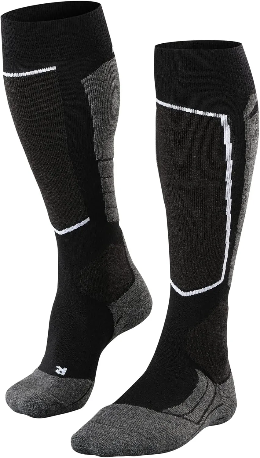 FALKE Men's SK2 Intermediate Wool Ski Socks, Padded, Quick Dry, 1 Pair