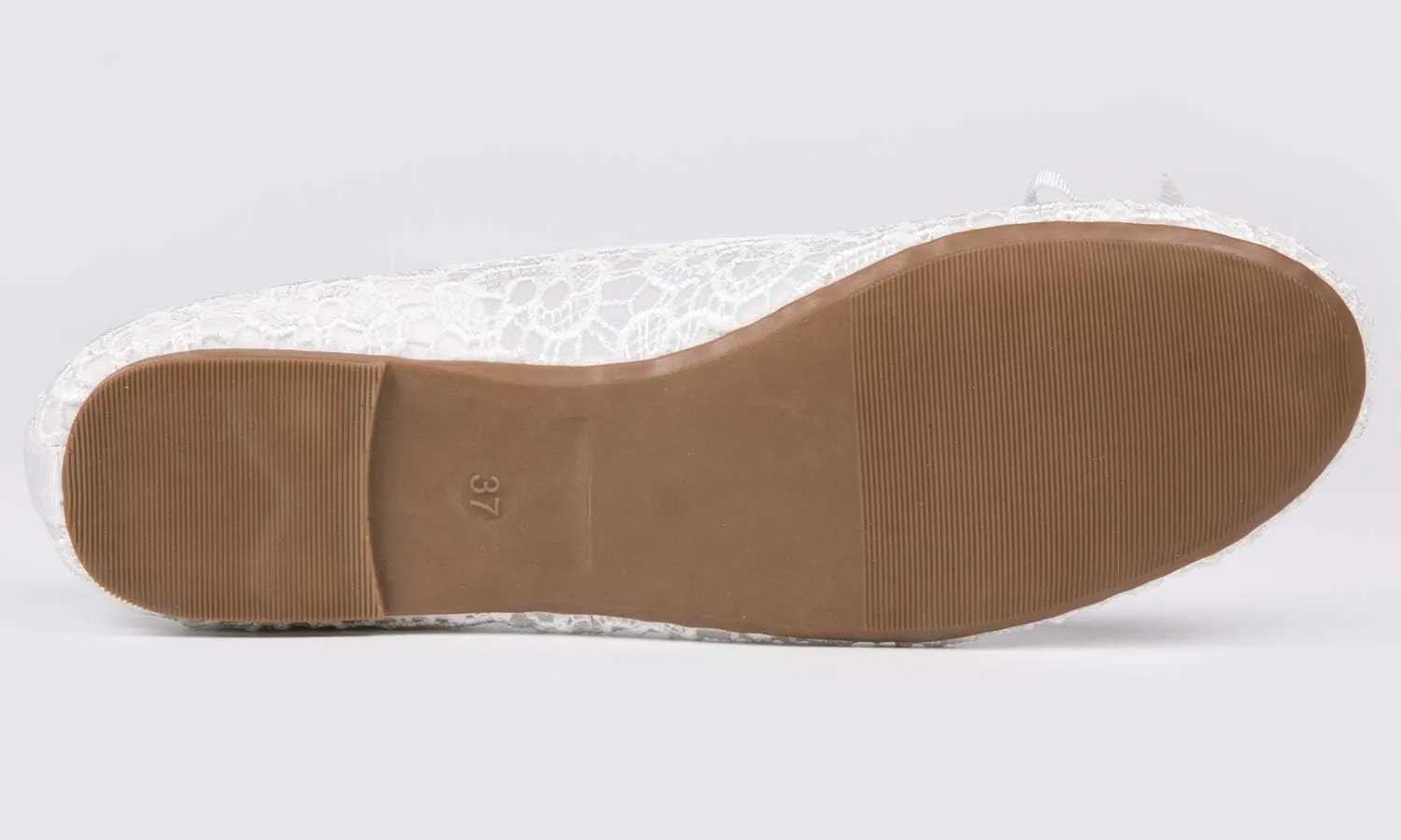FEVERSOLE Round Toe Lace Ballet Crochet Flats Women's Comfy Breathable Shoes