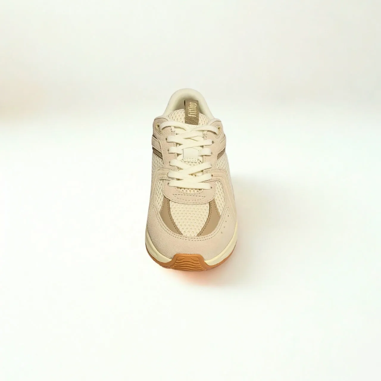 Fitflop FLOW SUEDE/MESH FLATFORM white trainers