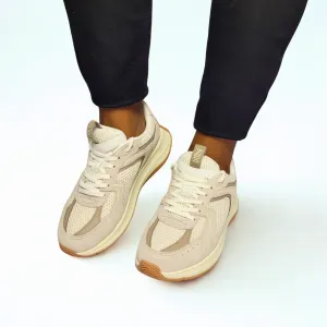 Fitflop FLOW SUEDE/MESH FLATFORM white trainers