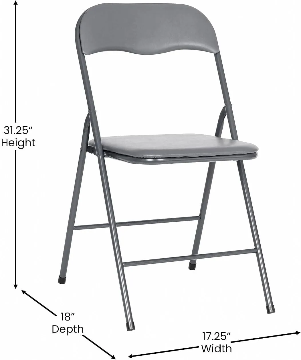 Flash Furniture Madison 5-Piece Folding Card Table and Chairs Set, Portable Event Table and Chairs Set for Indoor and Outdoor Gatherings, Gray