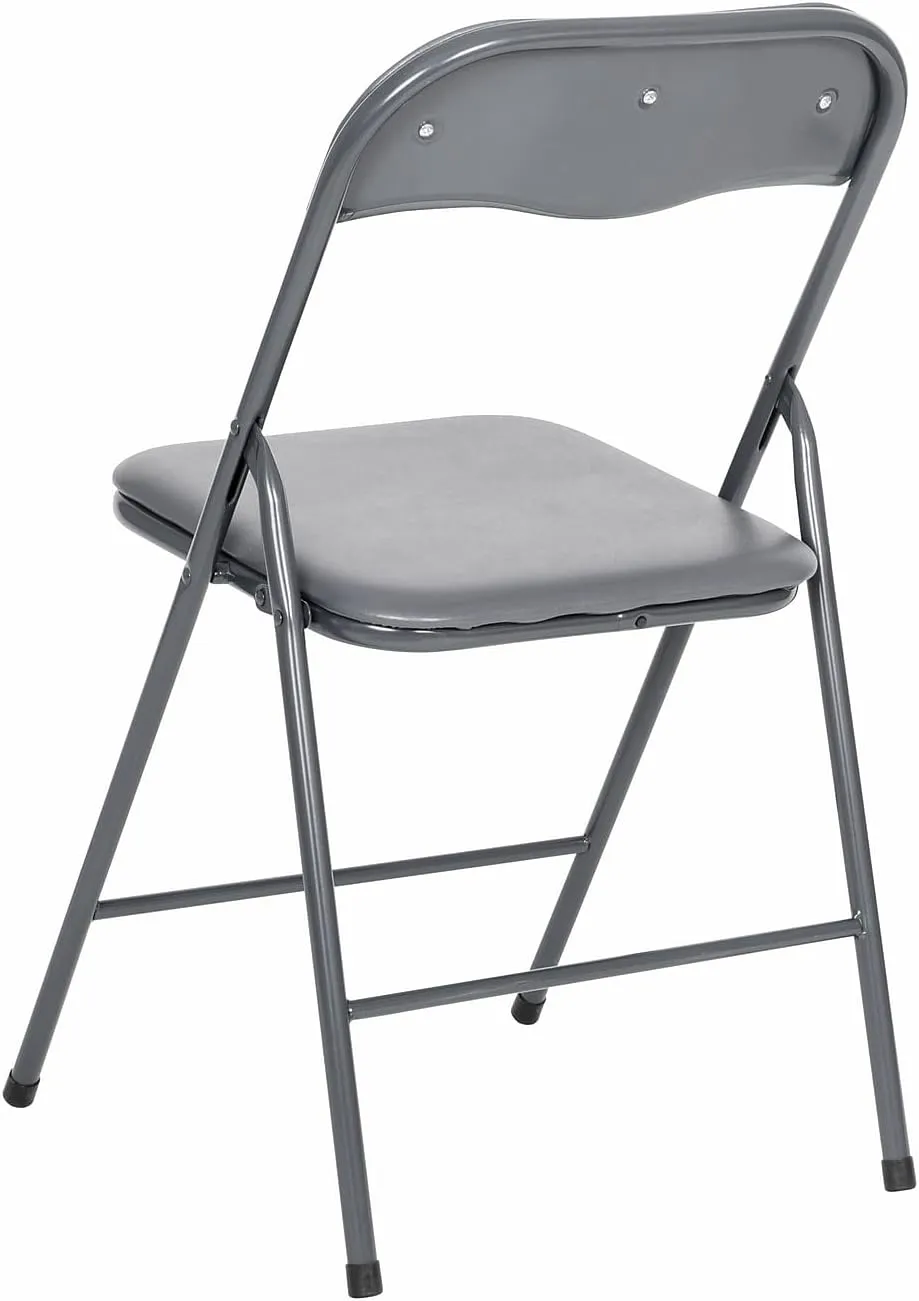 Flash Furniture Madison 5-Piece Folding Card Table and Chairs Set, Portable Event Table and Chairs Set for Indoor and Outdoor Gatherings, Gray