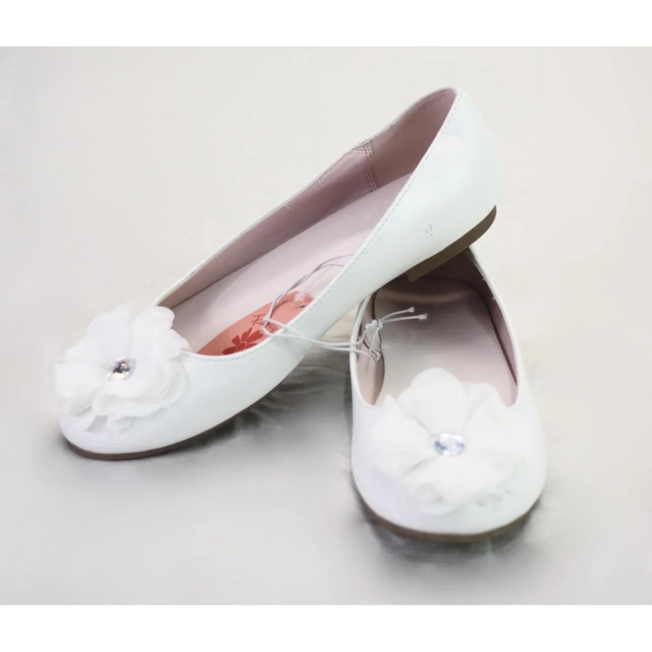 Flowers by Nina Girls Ballet Flats White Size 5