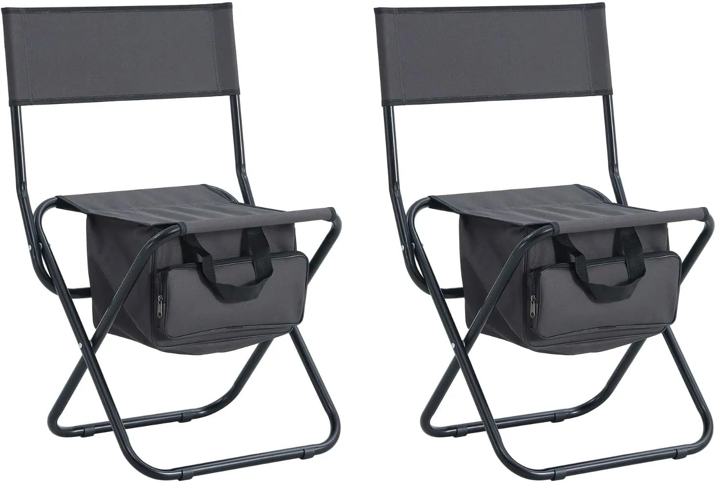 Foldable Fishing Chair with Storage Bag, Portable Lightweight Compact Camping Chair for Outdoor Activities, Supports 280 LBS