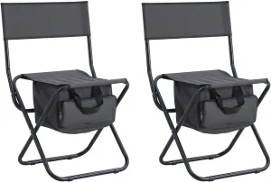 Foldable Fishing Chair with Storage Bag, Portable Lightweight Compact Camping Chair for Outdoor Activities, Supports 280 LBS
