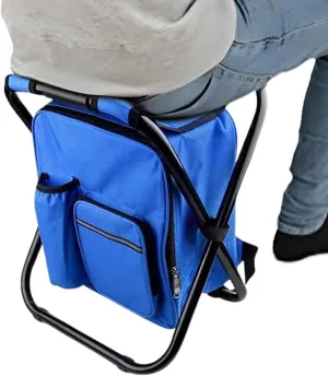 Folding Camping Chair | Foldable Chairs for Outside | Backpack Cooler Bag Camping Recliner for Mountaineering Hiking Travel Balcony Patio Festival Lawn Park Fishing Garden Backyard Picnic Poolside
