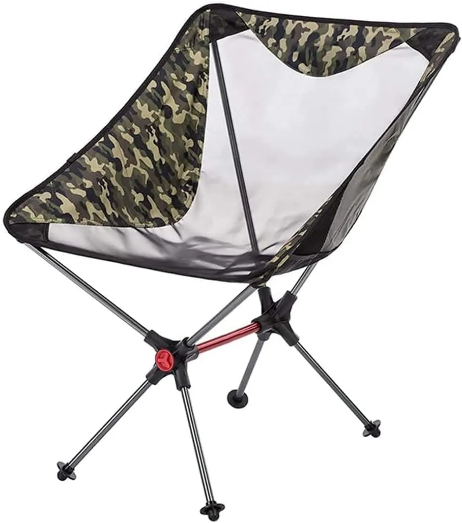 Folding s, Portable Fishing Chair, Outdoor Camping Stool, Breathable Mesh Moon Chair with Storage Bag