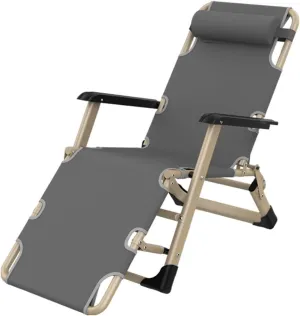 Folding Zero Gravity Lounge Chair, Adjustable Recliner with Pillow, 150kg Capacity, for Garden, Beach, Pool, Camping, and Indoor Use