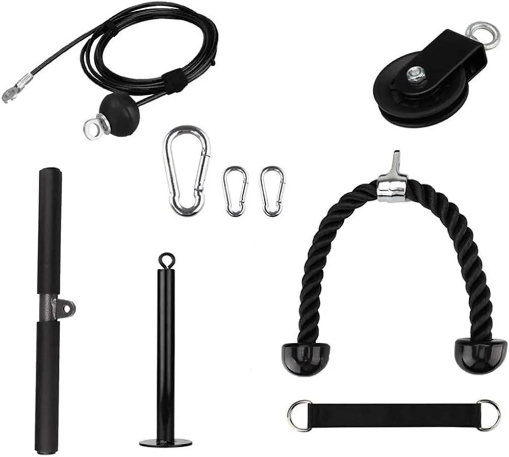 Forearm Trainer Strength Training Rope Rope Pulley System LAT Pull Down Machine Cable Pulley System Arm Strength Training Arm Muscle Training Wrist Exerciser Weight for Muscle Strength Training