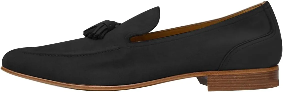 FSJ Men's Vintage Tassel Casual Loafers Slip-On Dress Shoes Fashion Soft Suede Luxury Evening Dress Suit Footwear Size 4-16 US