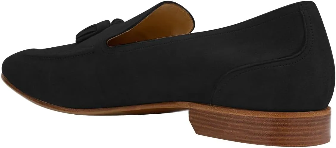 FSJ Men's Vintage Tassel Casual Loafers Slip-On Dress Shoes Fashion Soft Suede Luxury Evening Dress Suit Footwear Size 4-16 US