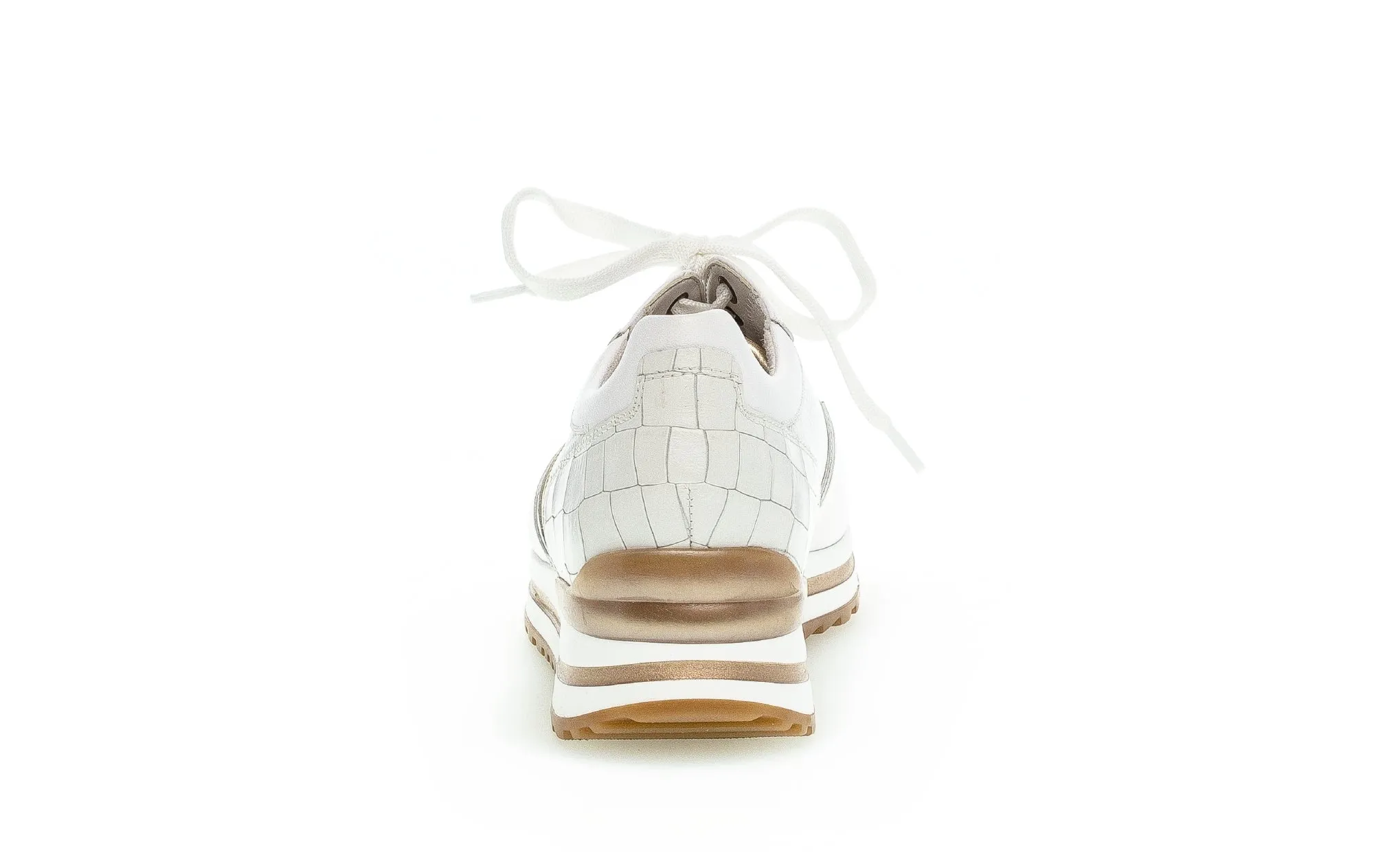 GABOR - 66.526.51 LACED FASHION SHOE - WHITE/GOLD