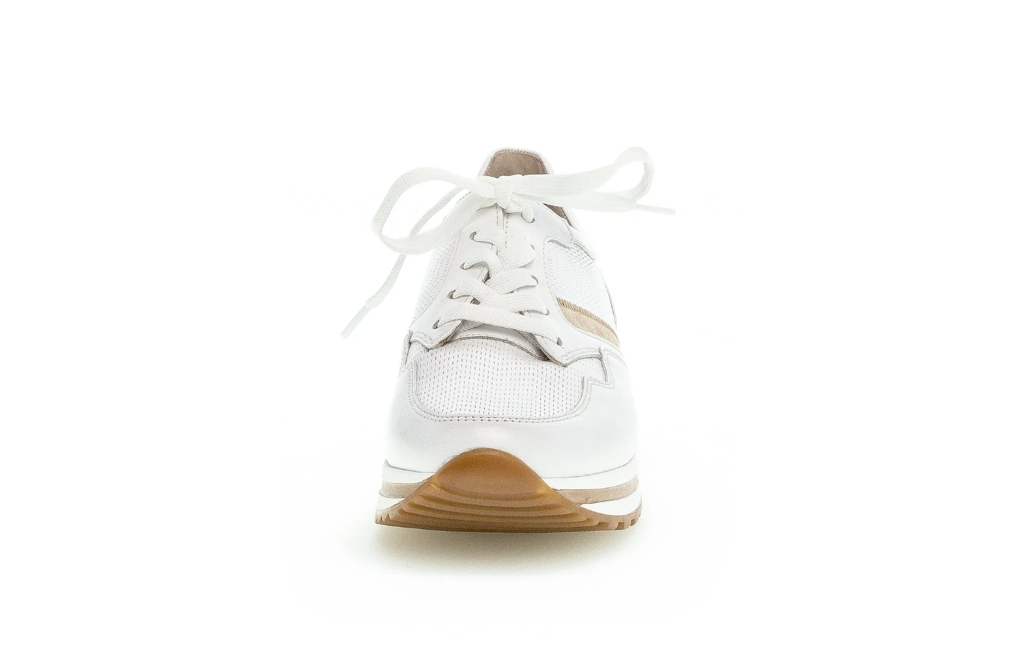 GABOR - 66.526.51 LACED FASHION SHOE - WHITE/GOLD