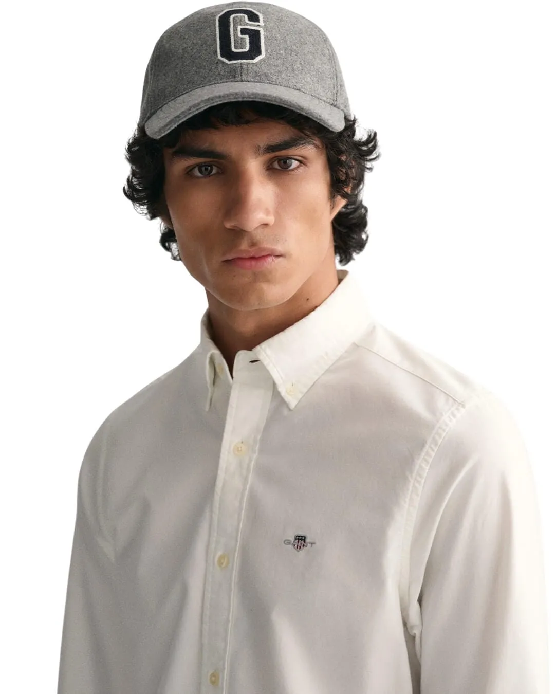 Gant White Slim Fit Classic Oxford Shirt