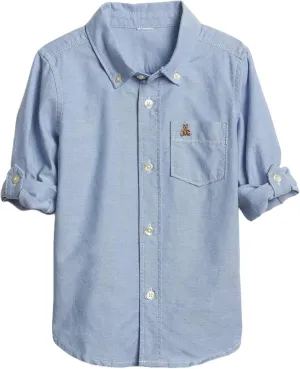 GAP Baby Boys' Oxford Convertible Button-Down Shirt