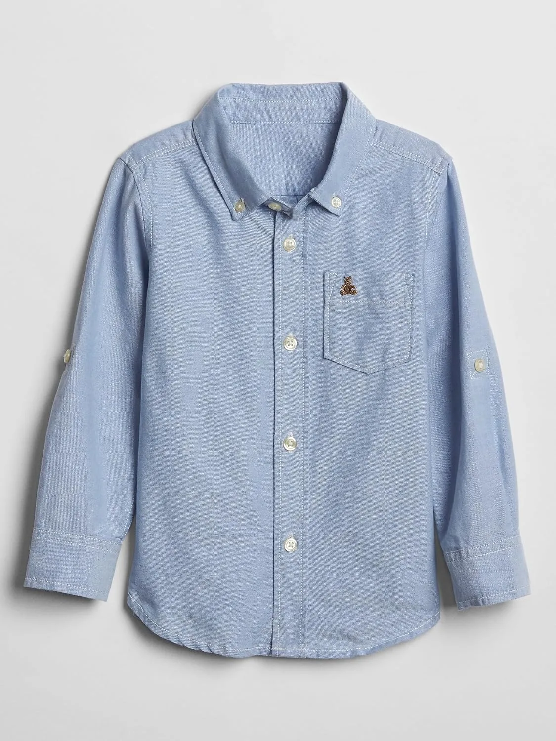 GAP Baby Boys' Oxford Convertible Button-Down Shirt