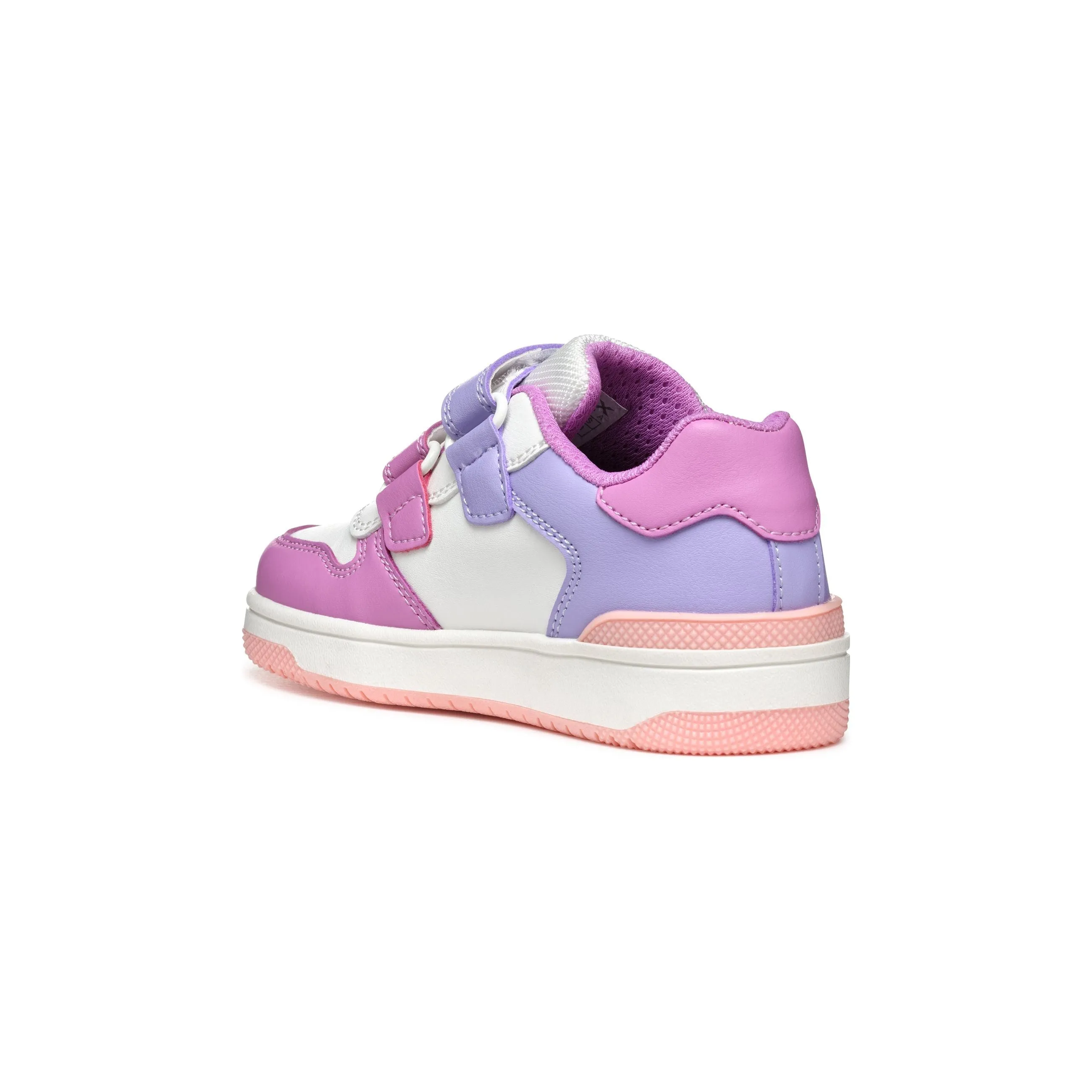 GEOX Washiba - Gilrs Velcro Trainer in Pink/Purple